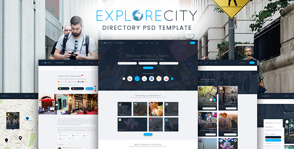 Explore City - Directory Listing PSD Template - Corporate PSD Templates