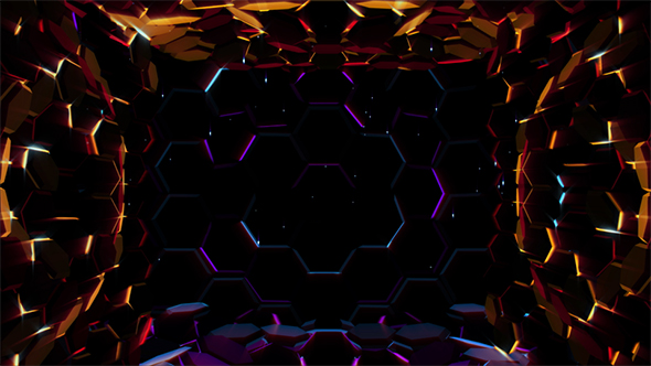 Hexagonal Lights Background