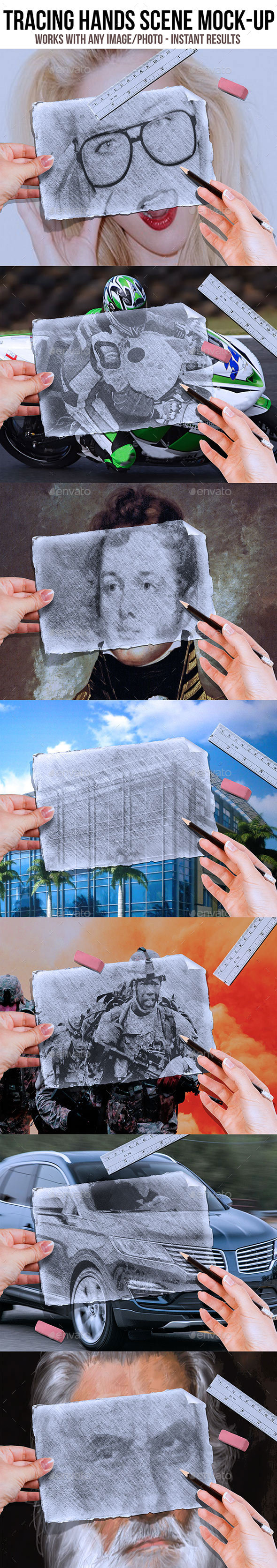 Tracing Hands Scene MockUp - Miscellaneous Photo Templates
