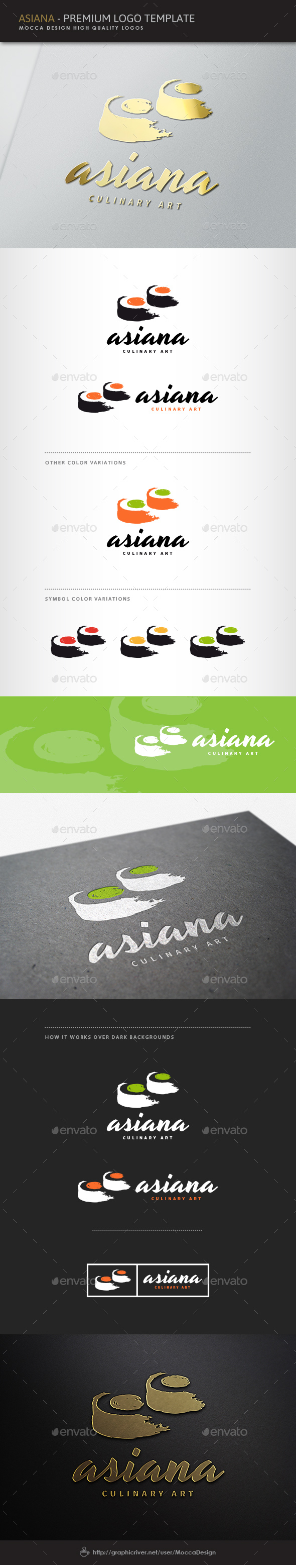Asiana Logo - Food Logo Templates