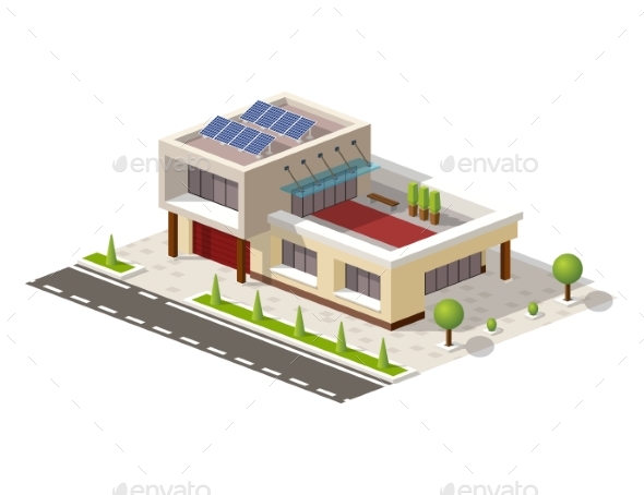 Isometric High-Tech House - Buildings Objects