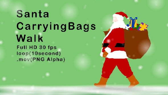 Santa Carrying Bags Walk