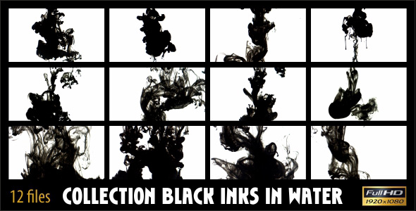 Collection Black Inks in Water