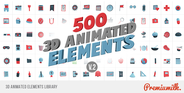 3D Animated Elements - VideoHive 18734079