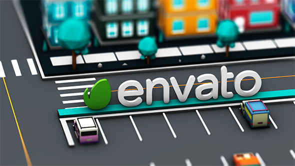 LowPoly 3D City - VideoHive 19175827