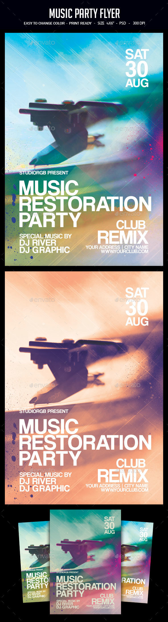 Music Party Flyer - Clubs & Parties Events