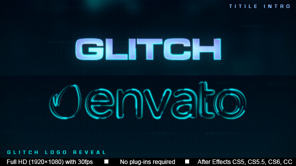 Glitch Title Logo - VideoHive 19197326