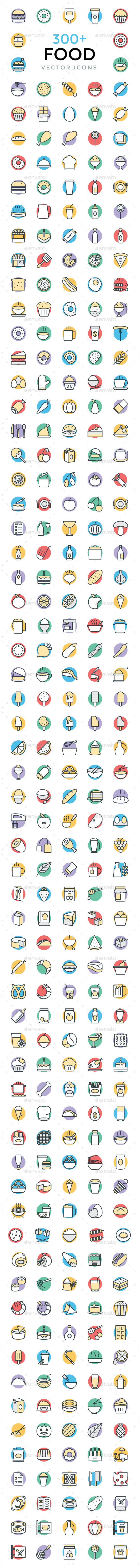 300+ Food Vector Icons - Icons