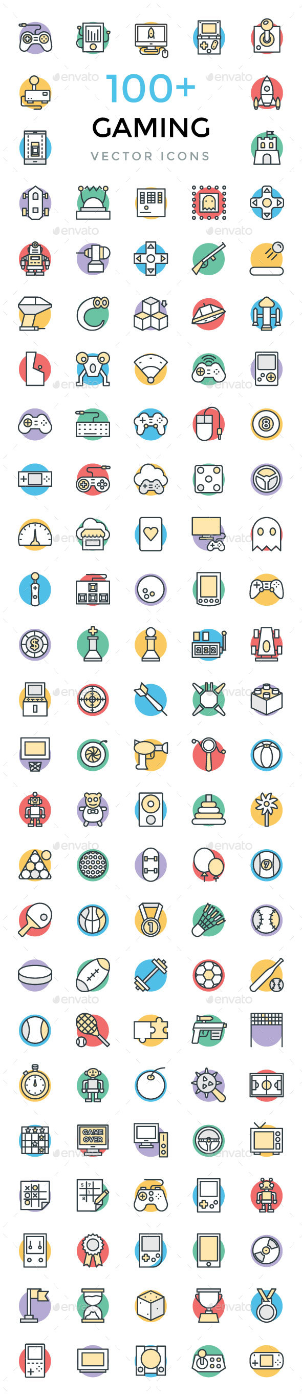 100+ Gaming Vector Icons - Icons