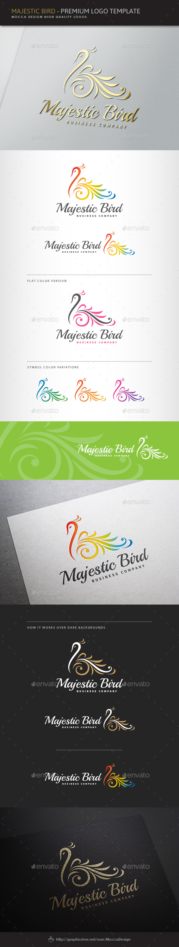 Majestic Bird Logo - Animals Logo Templates