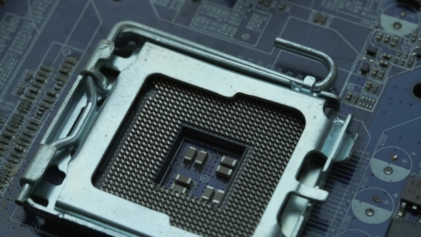 Photo of CPU. Hardware