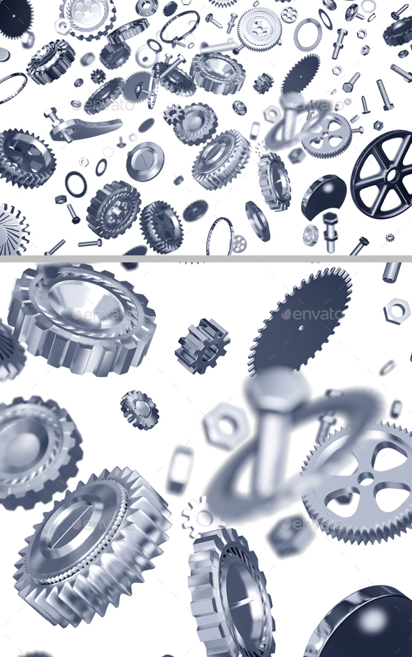 Mechanical Parts - 3D Backgrounds