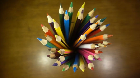 Colored Pencils in a Glass