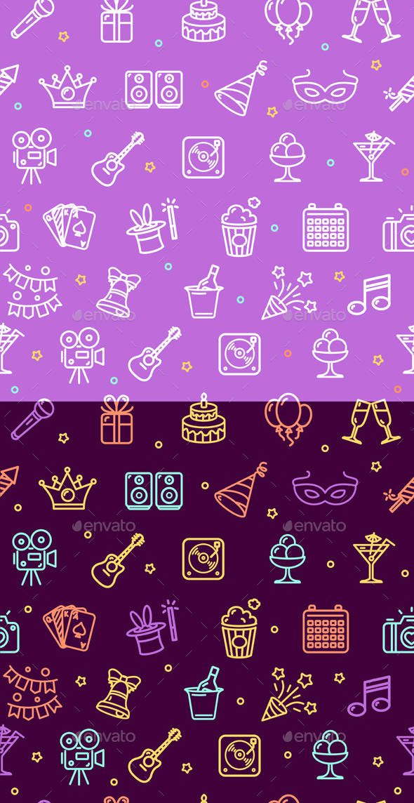 Party Background Pattern. Vector - Patterns Decorative