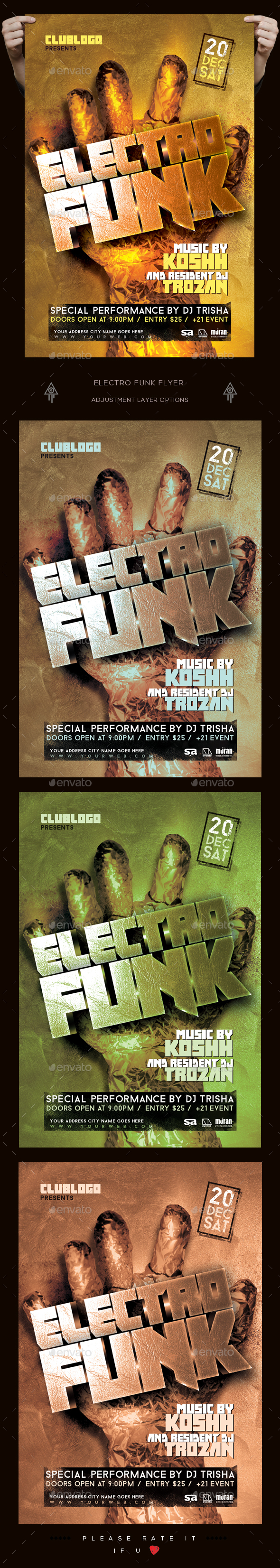Electro Funk Flyer - Clubs & Parties Events
