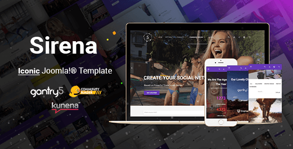 Sirena - Material Design Premium Joomla Template - Joomla CMS Themes