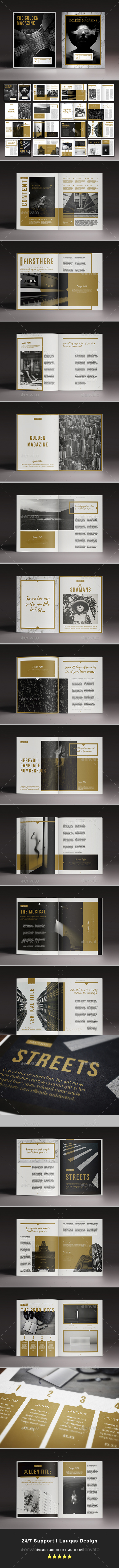 The Golden Magazine Template - Magazines Print Templates