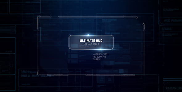Ultimate HUD Library vol. 1/ Dron Ui Future Space Package/ Cyber Space Screens/ Circles/ Line/ Grid
