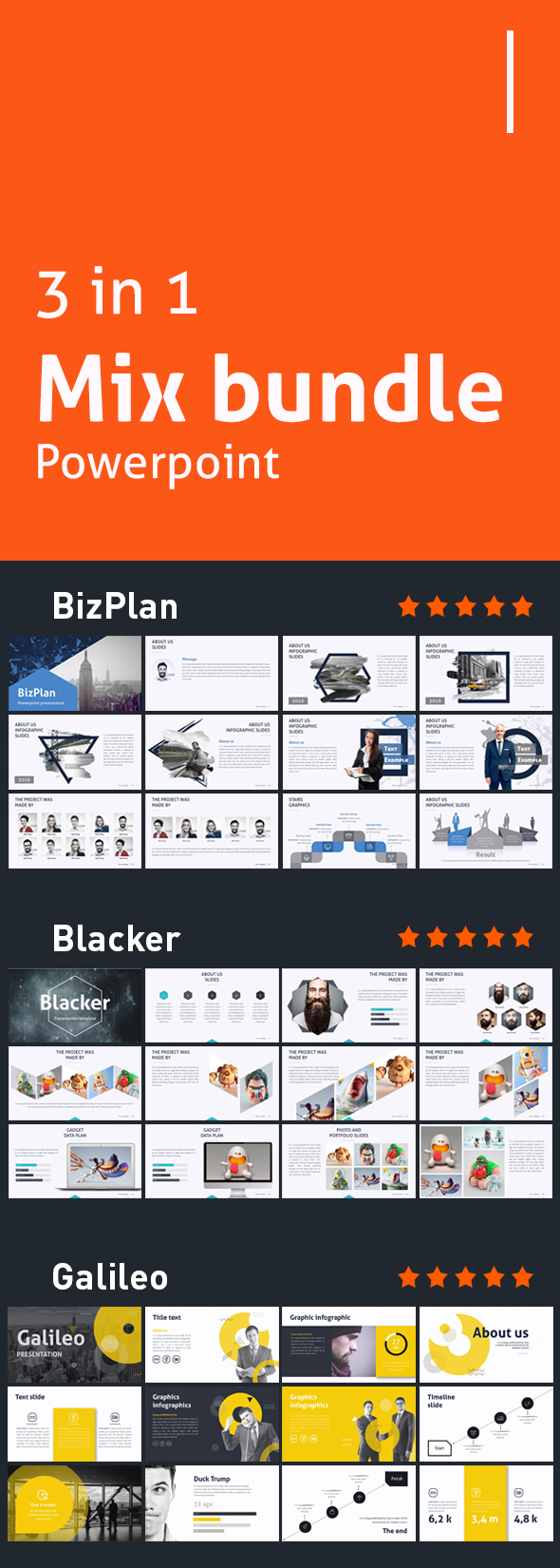 3 in 1 Mix bundle Powerpoint - Creative PowerPoint Templates