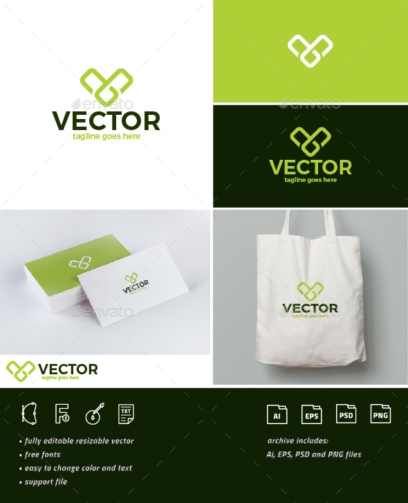 Vector Logo • Letter V - Letters Logo Templates
