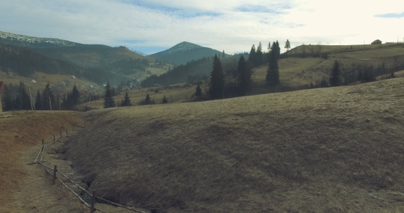 Carpathian Village in Mountains alt