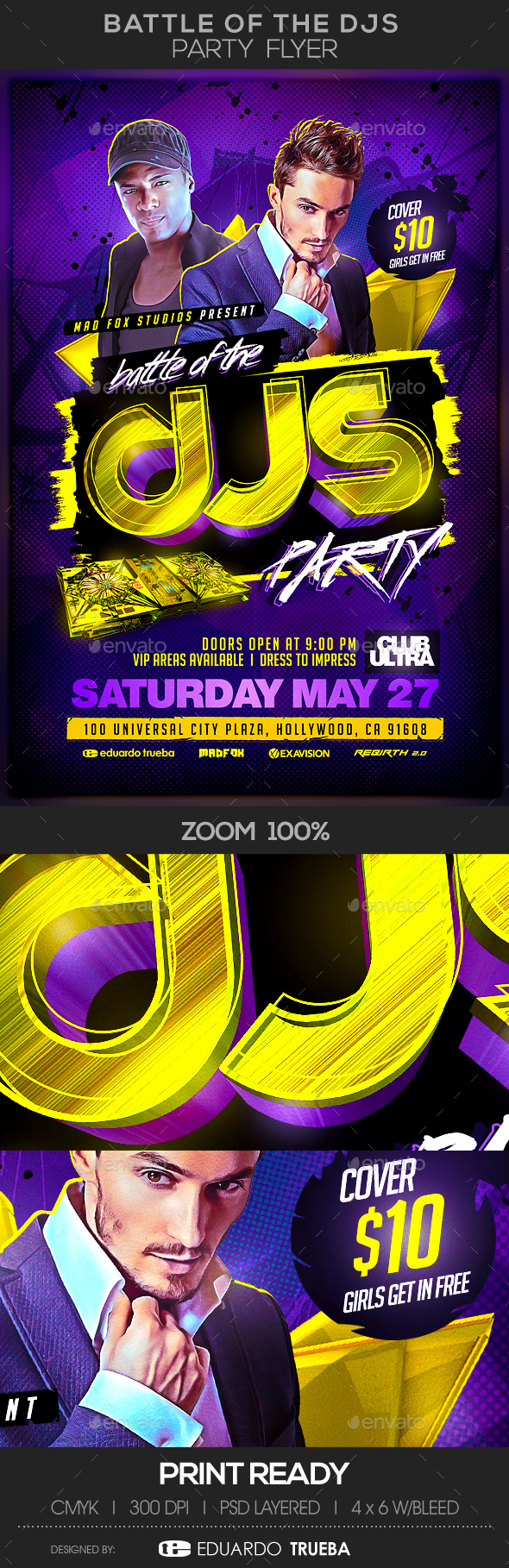 Battle of the DJs Party Flyer - Clubs & Parties Events