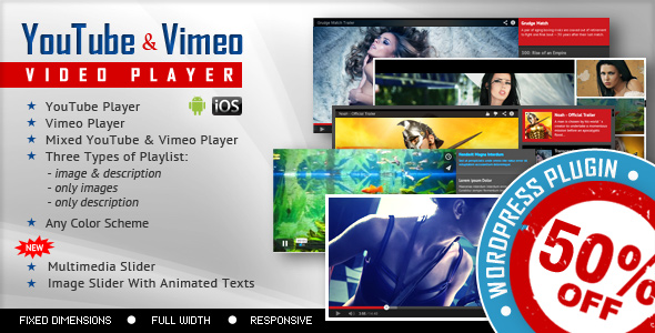 Youtube Vimeo Video Player and Slider WP Plugin - CodeCanyon Item for Sale