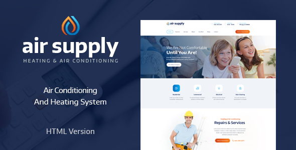 Extraordinary Air Conditioning and Heating Services Site Template