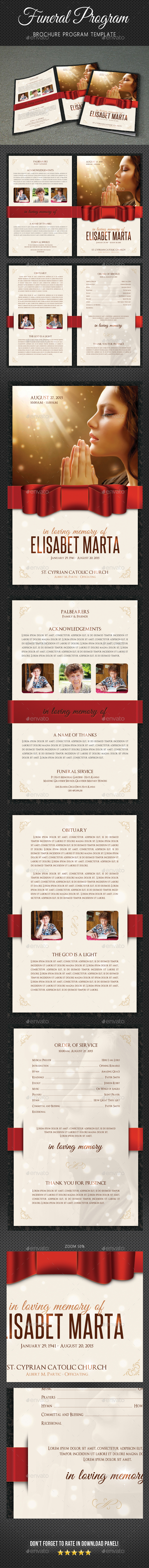 Funeral Program Brochure Template V04 - Informational Brochures