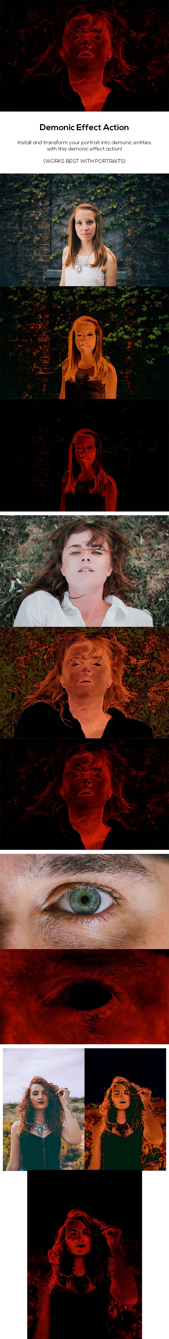 Demonic Portrait Action - Photo Effects Actions