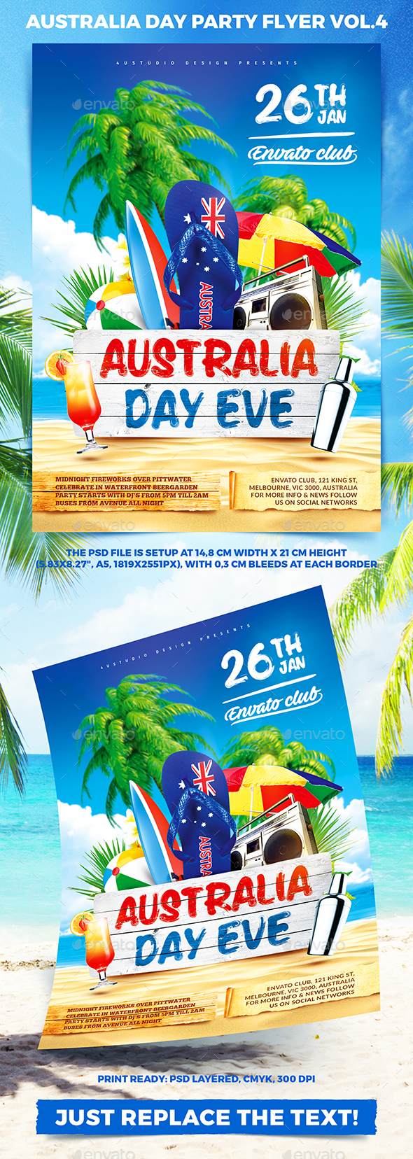 Australia Day Party Flyer vol.4 - Holidays Events