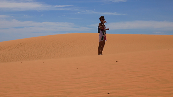 Woman in Sand Dunes