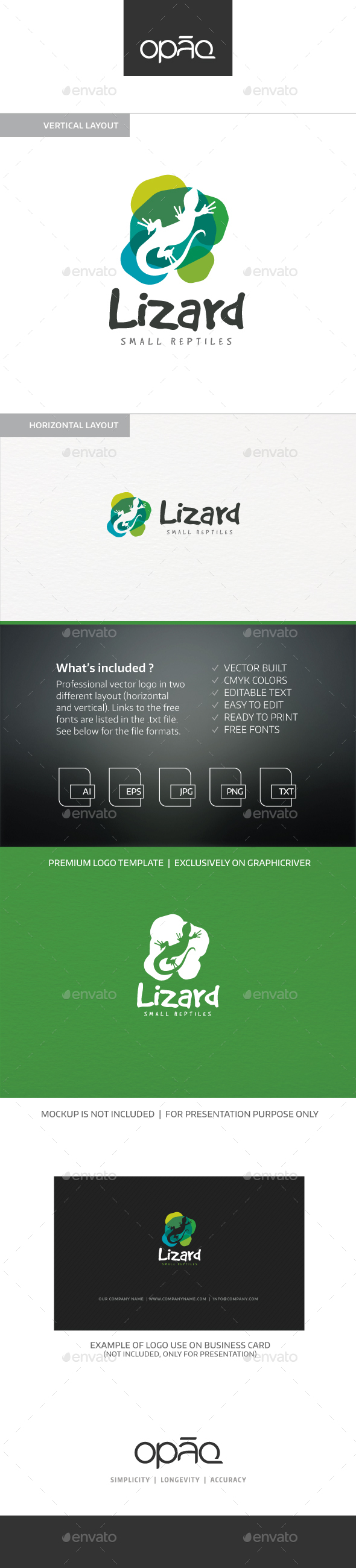 Lizard Logo - Animals Logo Templates