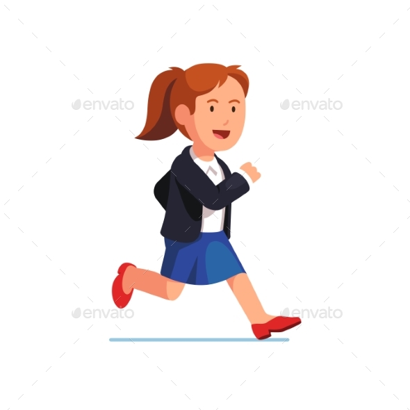 Determined Business Woman Running Fast - Concepts Business