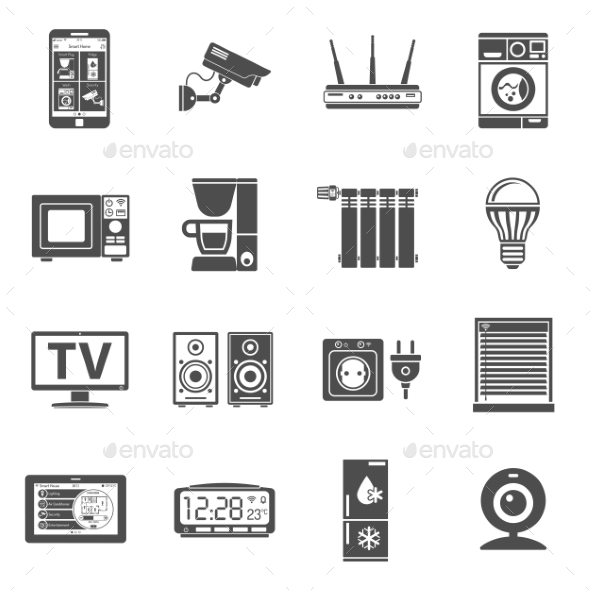 Smart House and Internet of Things Icons Set - Concepts Business