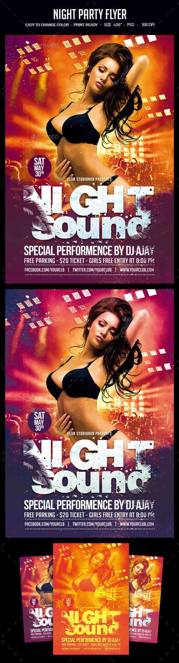 Night Party Flyer - Clubs & Parties Events