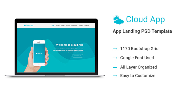 Cloud App Landing - ThemeForest 19175117