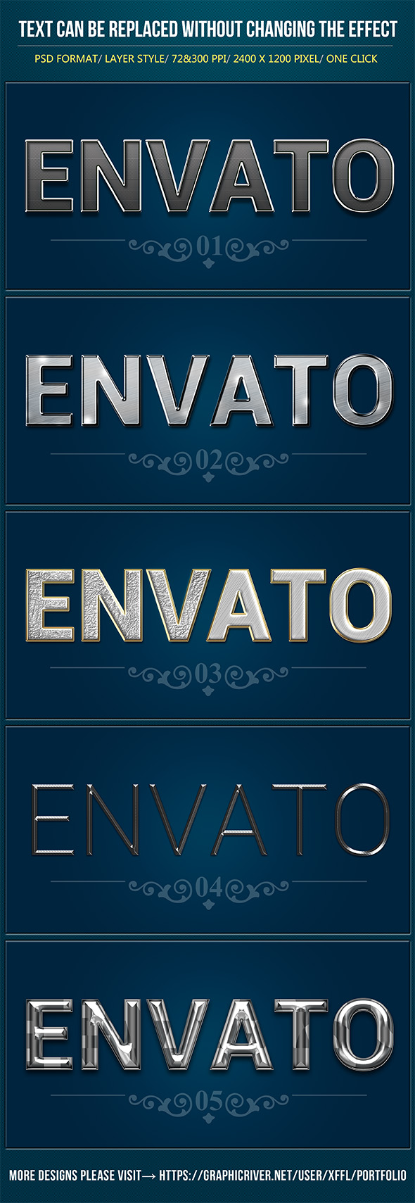 Silvery Metal Styles Text Effects - Text Effects Styles