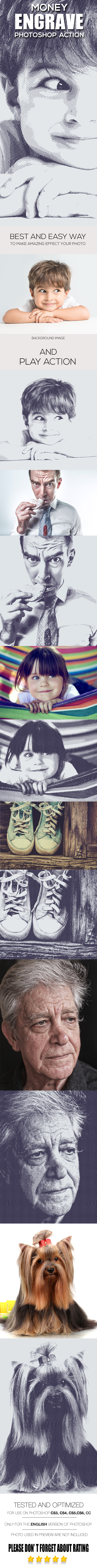 Money Engrave Photoshop Action - Photo Effects Actions