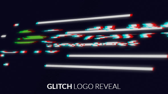 Screen Glitch Logo Reveal