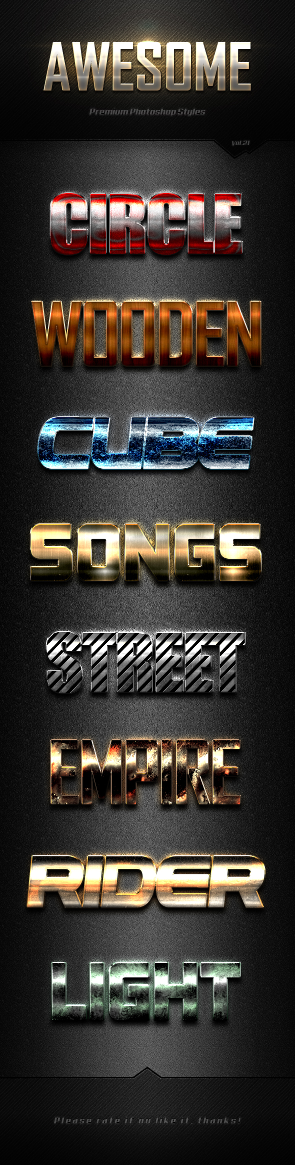 Photoshop Text Effects Vol.21 - Text Effects Styles