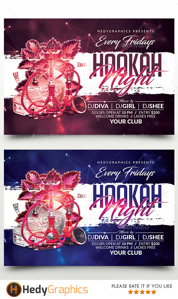 Hookah Night Flyer - Events Flyers