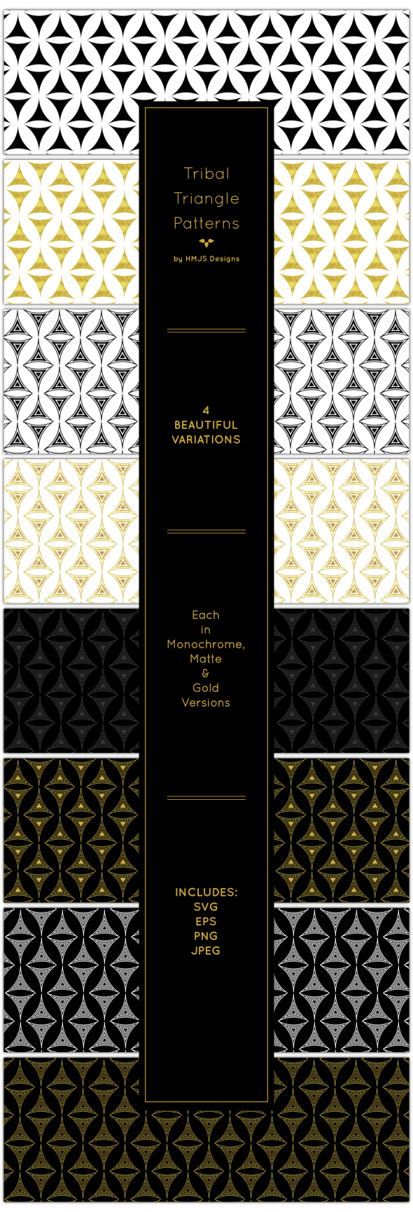 Tribal Triangle Patterns - Textures / Fills / Patterns Photoshop