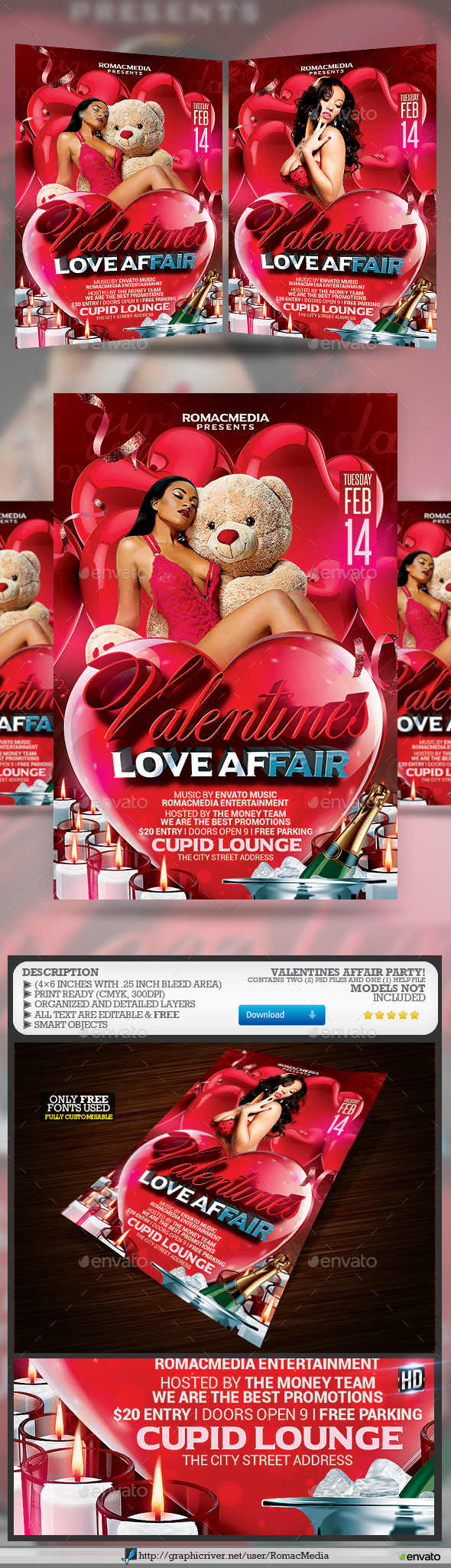 Valentines Party Flyer - Clubs & Parties Events