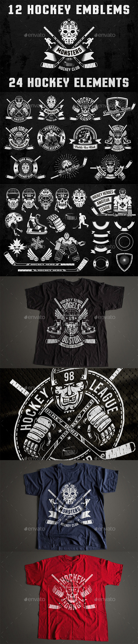 Hockey Logo on Dark - Sports/Activity Conceptual