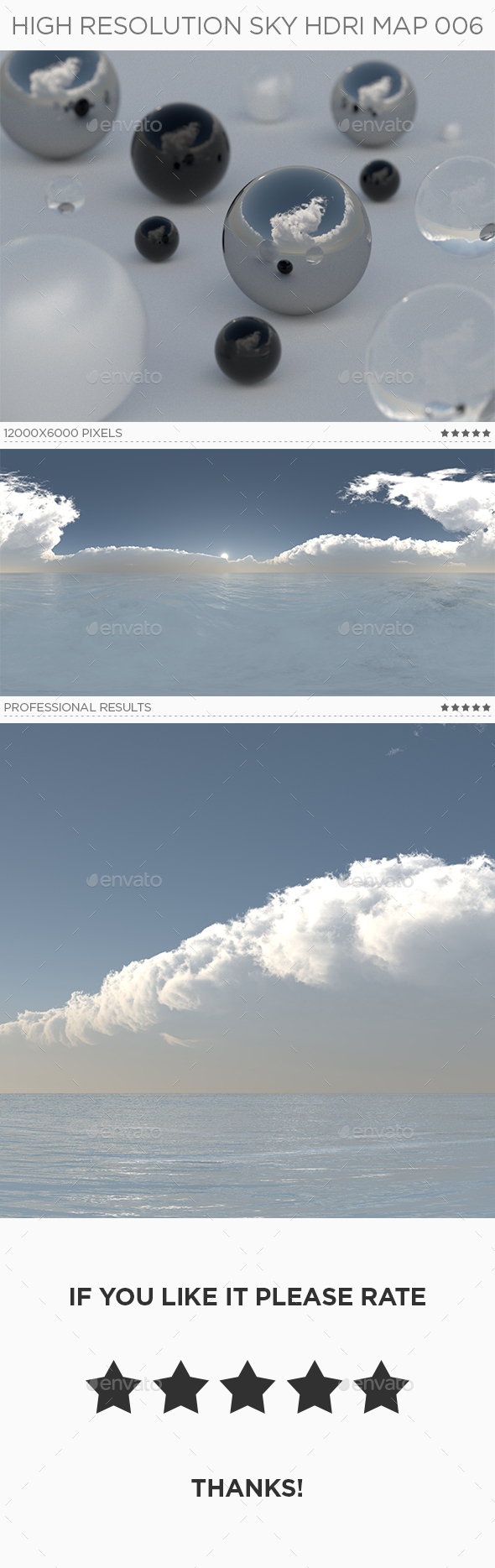 High Resolution sky HDRi Map 006 - 3DOcean Item for Sale