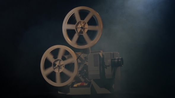 Cine-film Cut Short on the Projector, Stock Footage | VideoHive