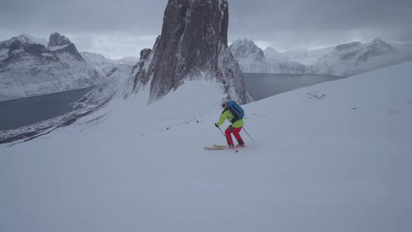 Skier On A Mountainside