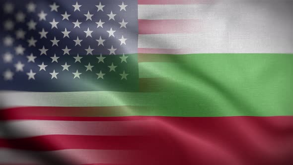 USA Bulgaria Flag Loop Background 4K