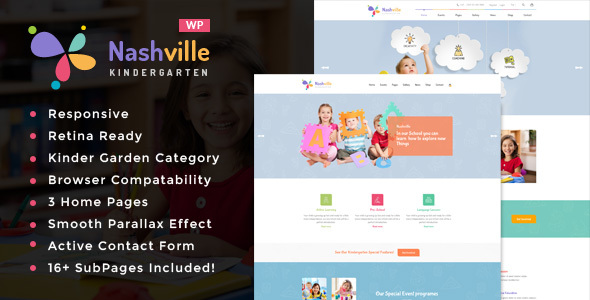 Nashville - Day Care & Kindergarten School WordPress Theme by template_path